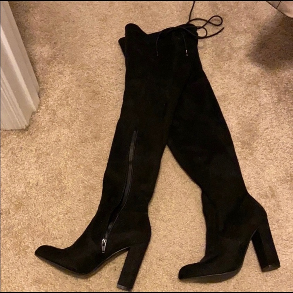 Black Knee High Boots
